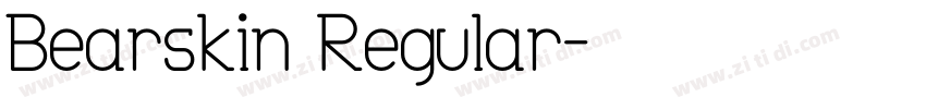 Bearskin Regular字体转换